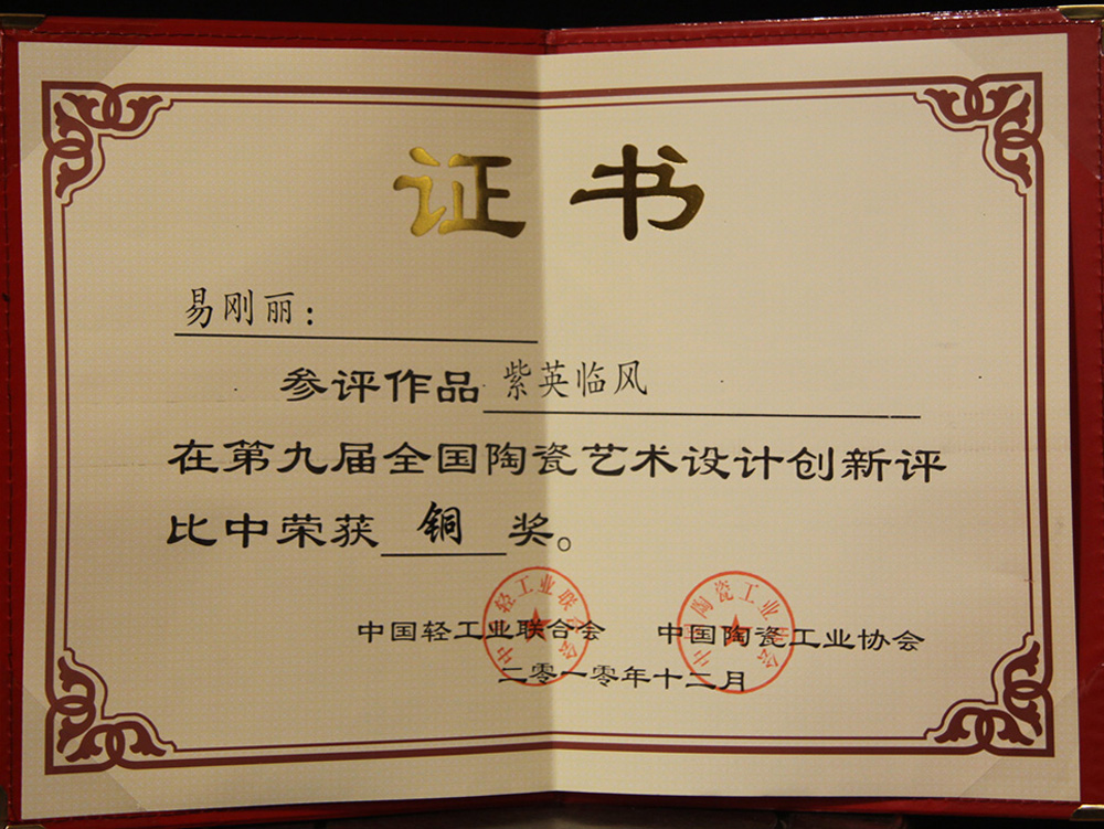 易刚丽-紫英临风佛山第九届创新评比-铜奖