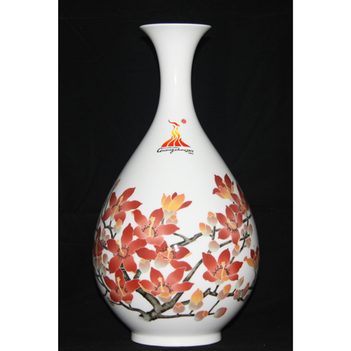 红棉朵朵玉壶春瓶